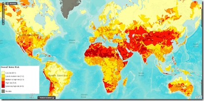 Risco global da agua ao redor do mundo
